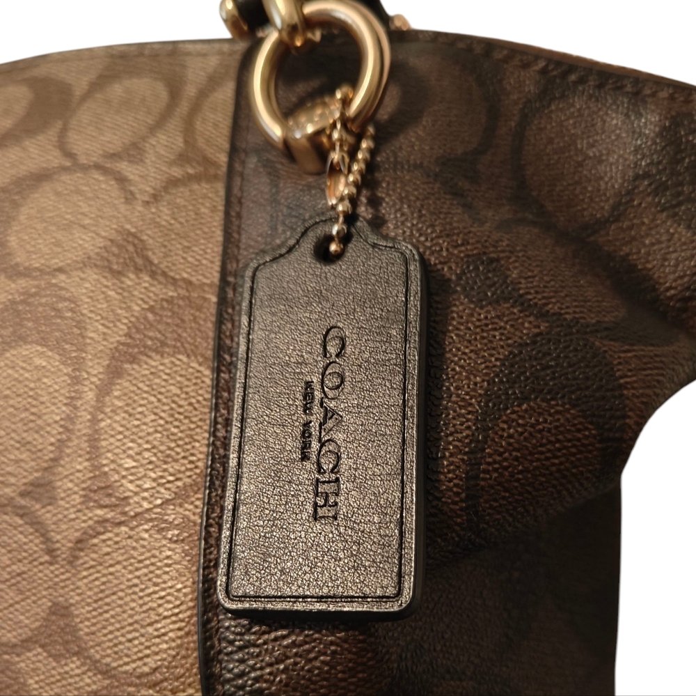 COACH Kacey Satchel Bag In Blocked Signature Canvas With Hangtag - Picture 4 of 16